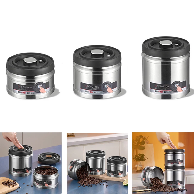 

Контейнер из нержавеющей стали, герметичный контейнер для кофе для кухни, контейнер для хранения чая, кофе, сахара