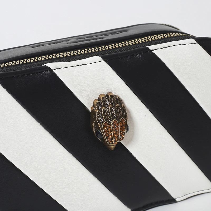 KURT GEIGER LONDON модные сумки для фотоаппаратов женская черно-белая полосатая сумка на