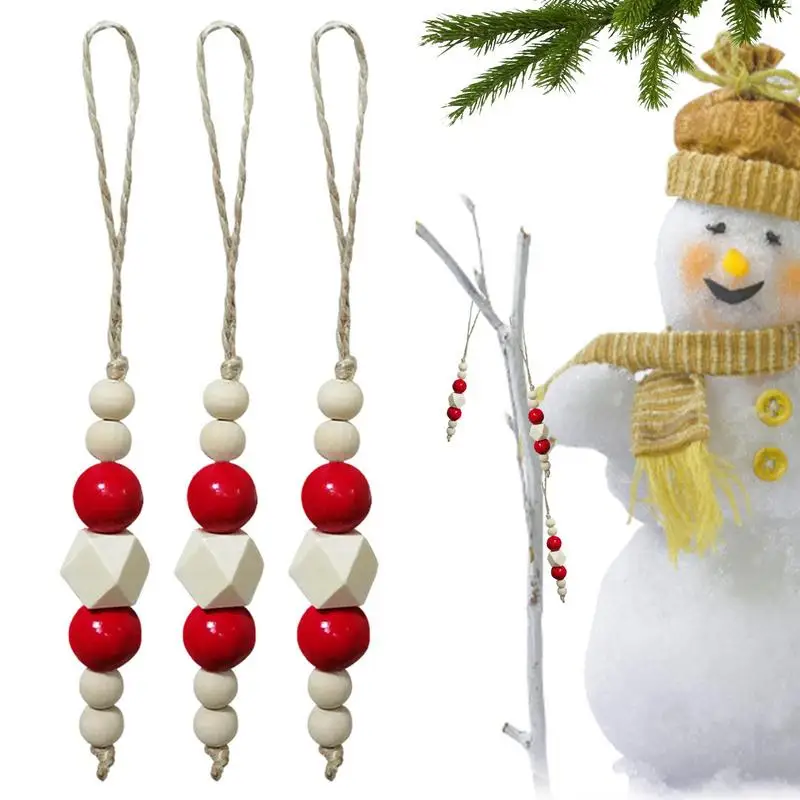 Гирлянда из деревянных бусин