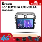 Srnubi Android 10 автомобильное радио для Corolla E140150 2006-2013 мультимедийный видеоплеер 2Din 4G GPS навигация Carplay DVD головное устройство