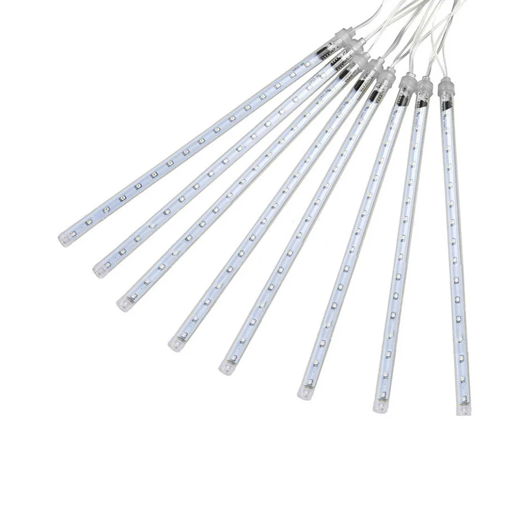 

8 Tubes 30cm Falling Rain Lights Outdoor Icicle Snow Cascading Christmas String Light Party Xmas Tree AU Plug