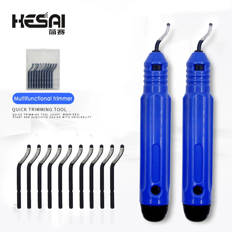 

Fixed Handle Plastic Burr Pocket Knife NB1100 Scraper+10pc BS1010 Blades Trimming Neaten Deburring Head Cutter Tools