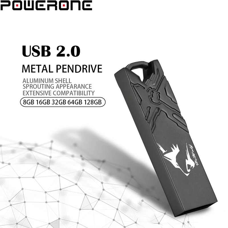 

USB флеш-накопитель POWERONE с бесплатным логотипом, 64 ГБ, брелок в подарок, USB 2,0, карта памяти, 32 ГБ, ЧЕРНЫЙ Флеш-накопитель, 16 ГБ, U-диск, 8 ГБ, флешка, 4 Гб