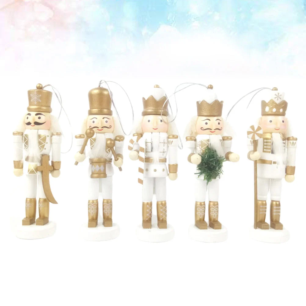 

5 шт., деревянные подвесные украшения для ёлки