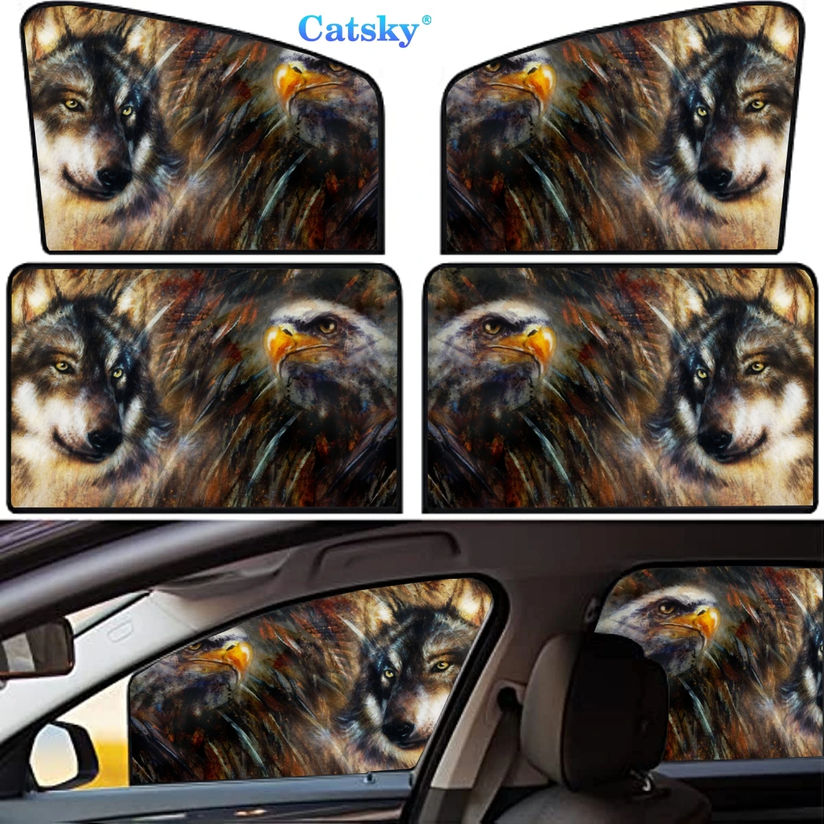 

4 Pieces Privacy Car Window Sun Shades Magnetic Blackout Car Window Covers Car Curtains Car Window Sun Shades Covers Auto