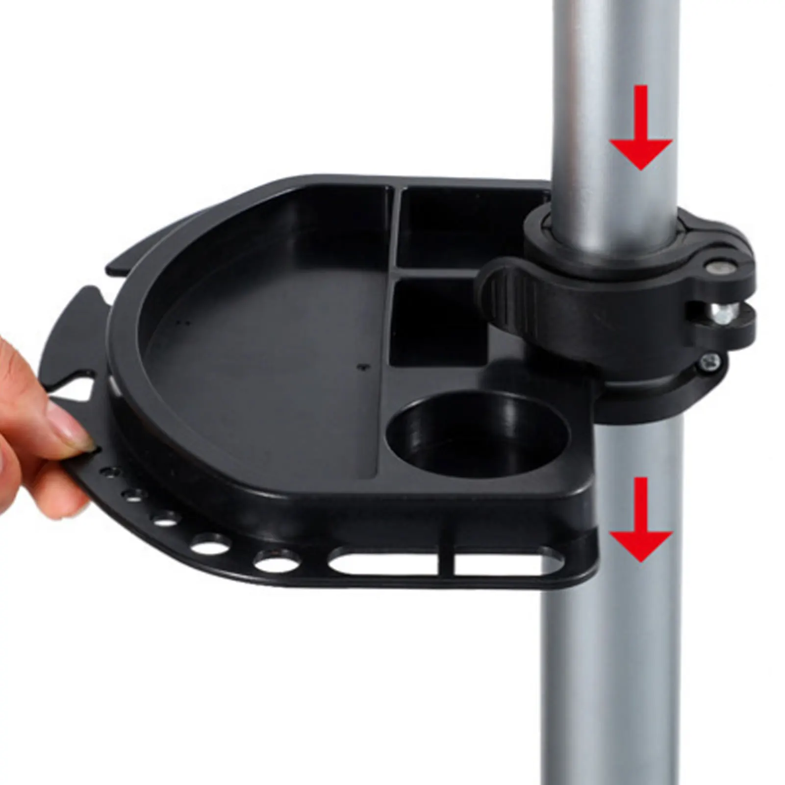 

Bike Repair Stand Tray Bike Socket Organizer Tray Easy Installation Tool Organizer With 4 Compartments Multi-Hool Tool Holder