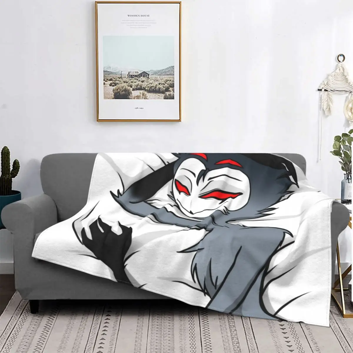 

Stoles-Manta a cuadros de Anime para cama, colcha de lana, manta, colcha para cama