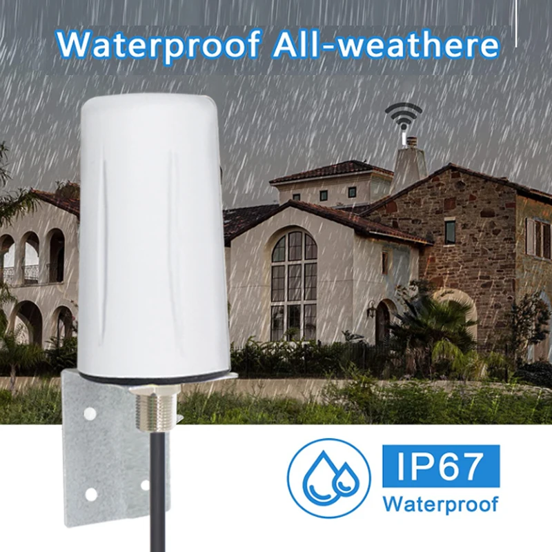 TS9 Signal Booste 5G 4G LTE WIFI Omni GSM High Gain 15dbi IP67 Outdoor Indoor Waterproof Antenna With 3m Low Loss Copper Cable