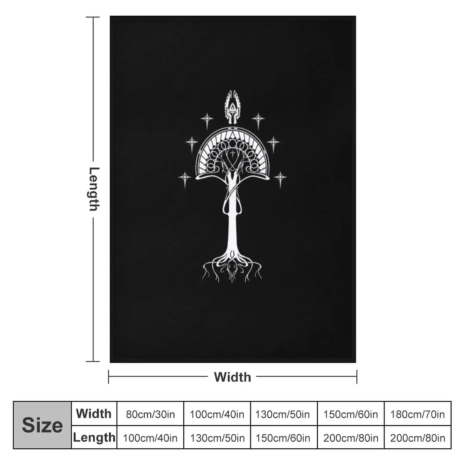 Одеяло Sigil of the UK Arnor and Gondor (черная модель Гондора) одеяло идеи для подарка на День