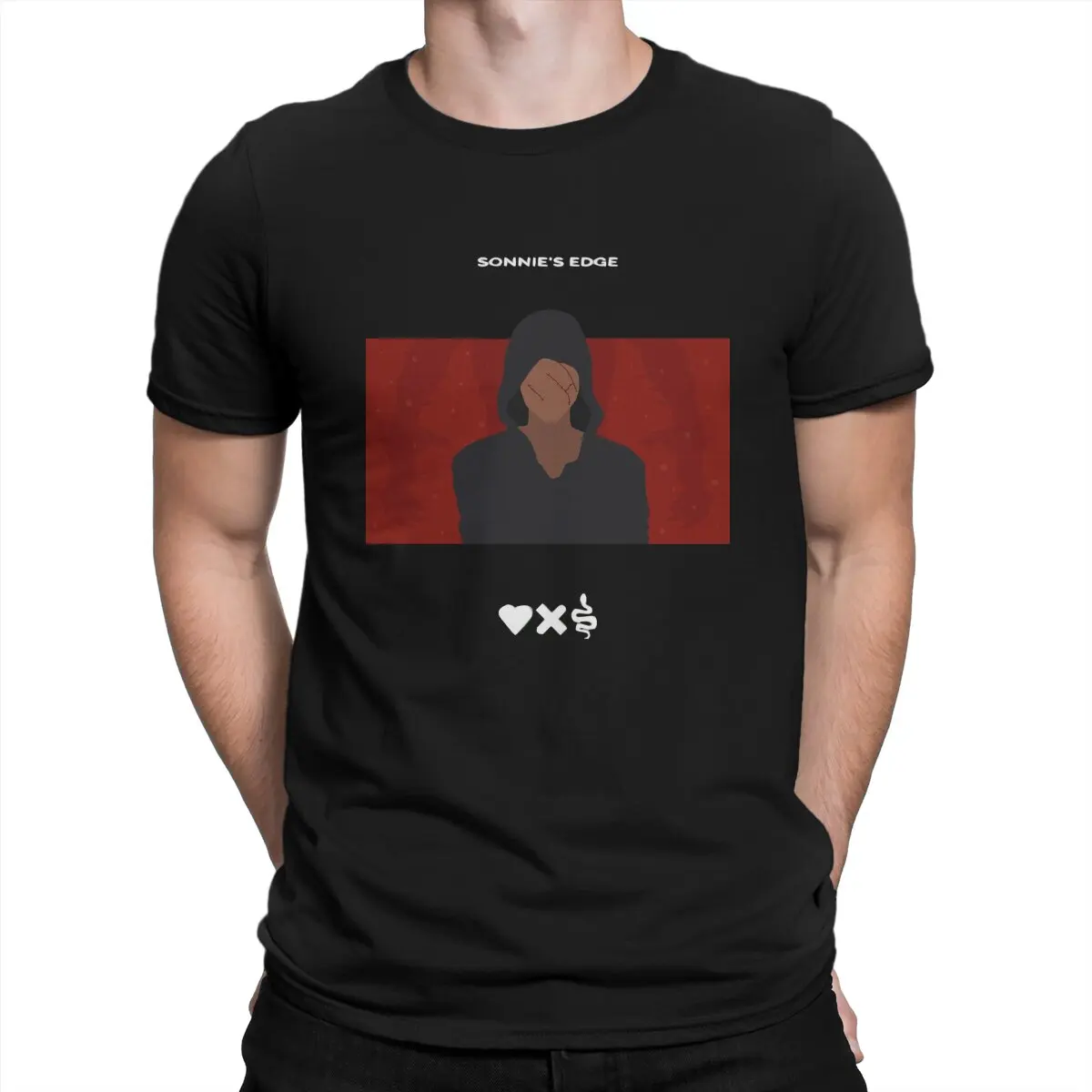 

Sonnies Edge T Shirts for Men Cotton Casual T-Shirts Round Collar Love Death Robots Tees Short Sleeve Tops Gift Idea