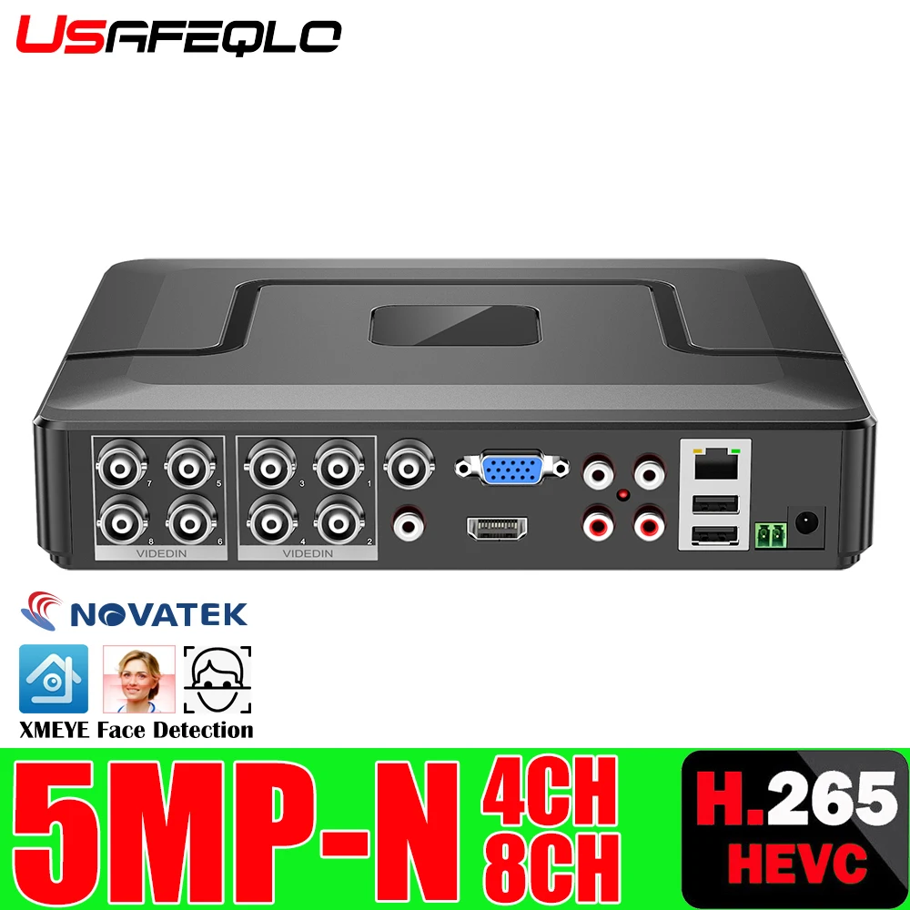 

H.265 8CH/4CH 5M-N HVR Security Hard Drive CCTV Hybrid Video Recorder DVR P2P Support AHD/TVI/CVI/CVBS/IP cameras ONVIF NVR