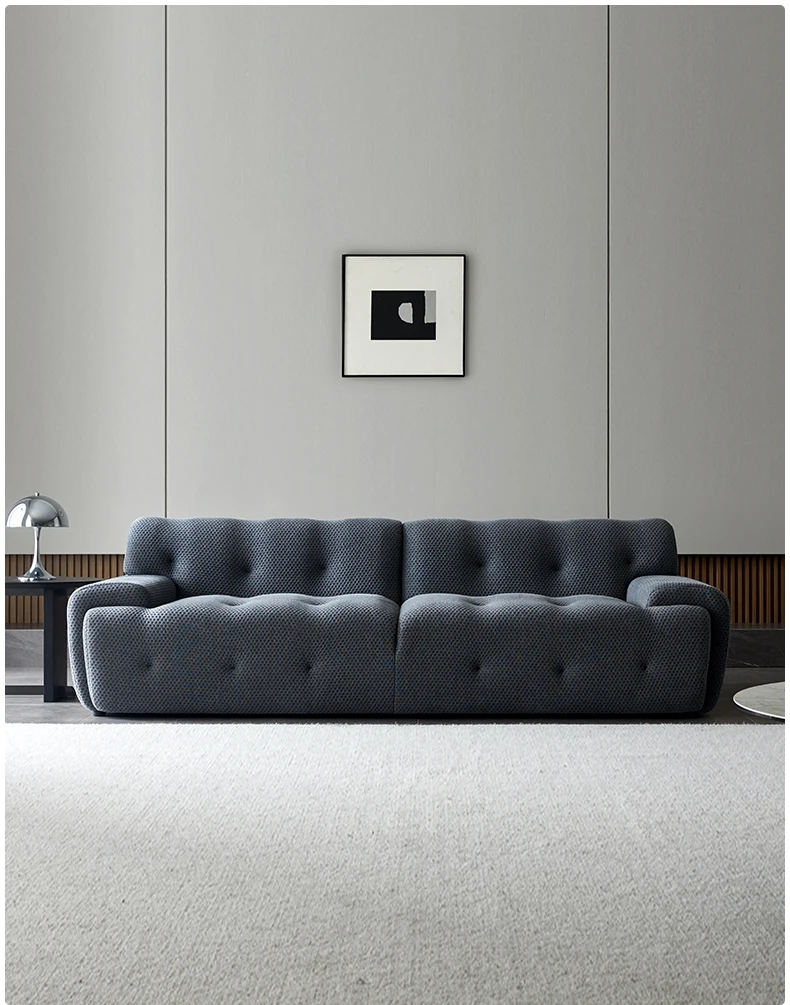

Напольный креативный тканевый диван серый итальянский минималистский гостиная двойная три человека прямой ряд современный простой малень...