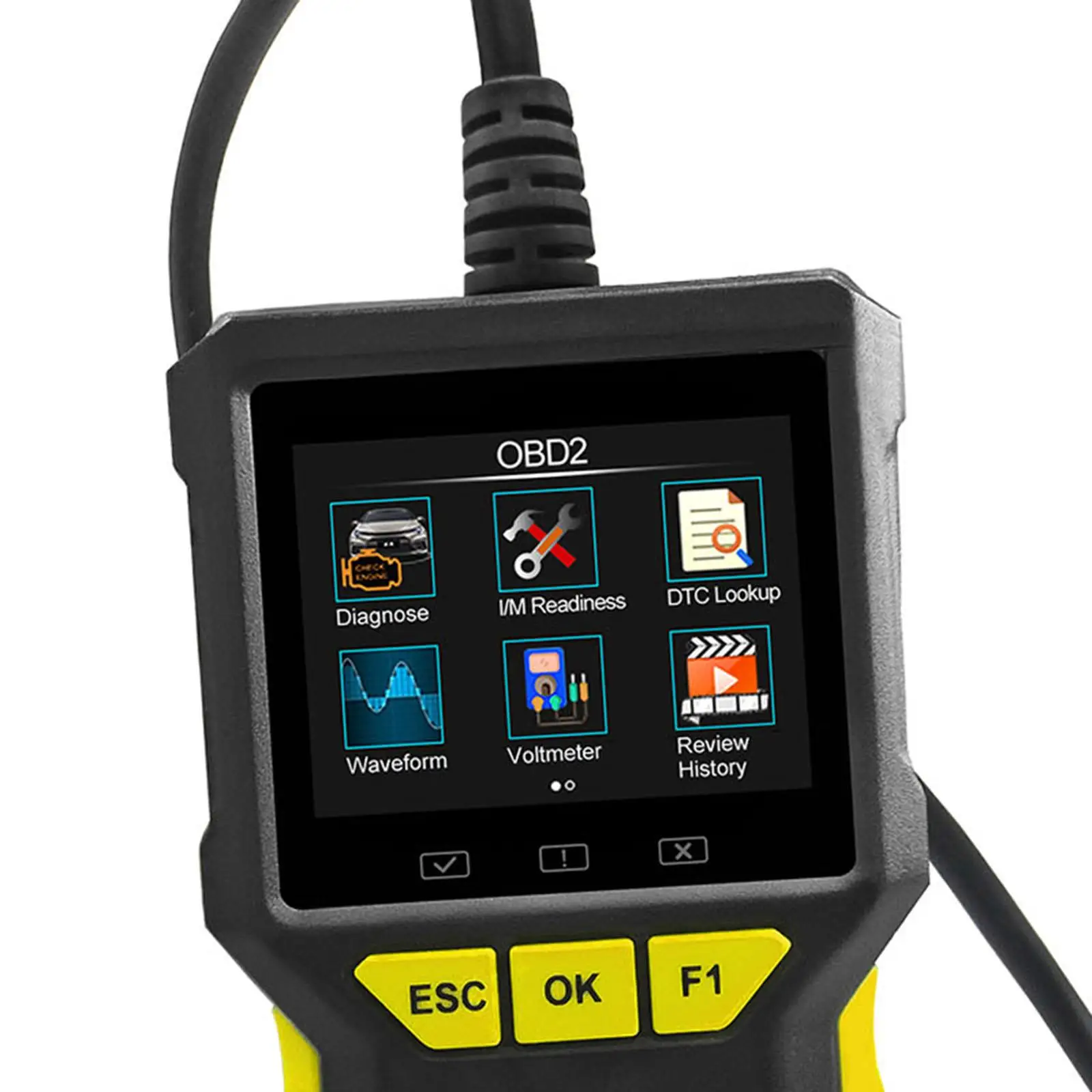 2 в 1 Автомобильный сканер OBD2 с цветным экраном