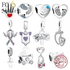 FC ювелирные изделия подходят оригинальный Шарм браслет 925 серебро мамочка ангела синяя лента беременность потеря осмотра для изготовления Berloque