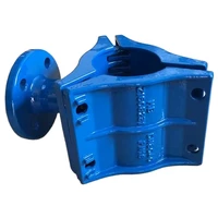 ductile iron fbe tapping universal pvc saddle clamp with flanged branch