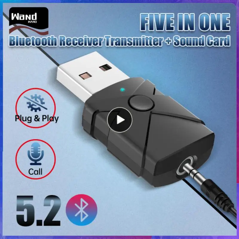

Call Support 5.2 Usb Dongle Multi-function Dual Function Wireless Audio Receiv Transmitterer For Speaker Headset Car