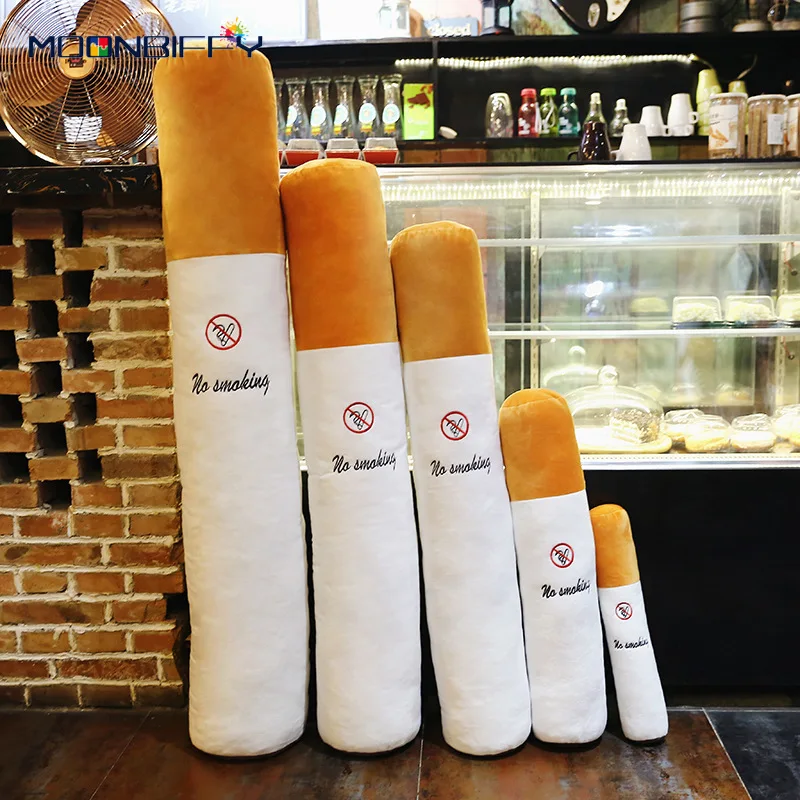 25-75cm Cute Smoking Cylindrical Sleeping Cigarette Stuffed Pillow Smulation Plush Toys Fashion Boyfriend Birthday Gift Kawaii