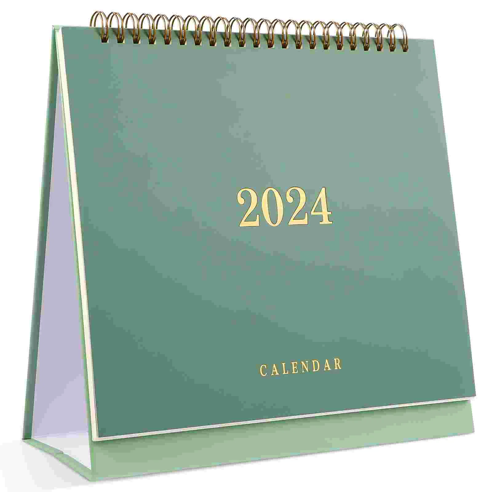 

Desktop Calendar Monthly Planner Holiday Reminder Calendar Desk Calendar January 2024-December 2025 (Green)