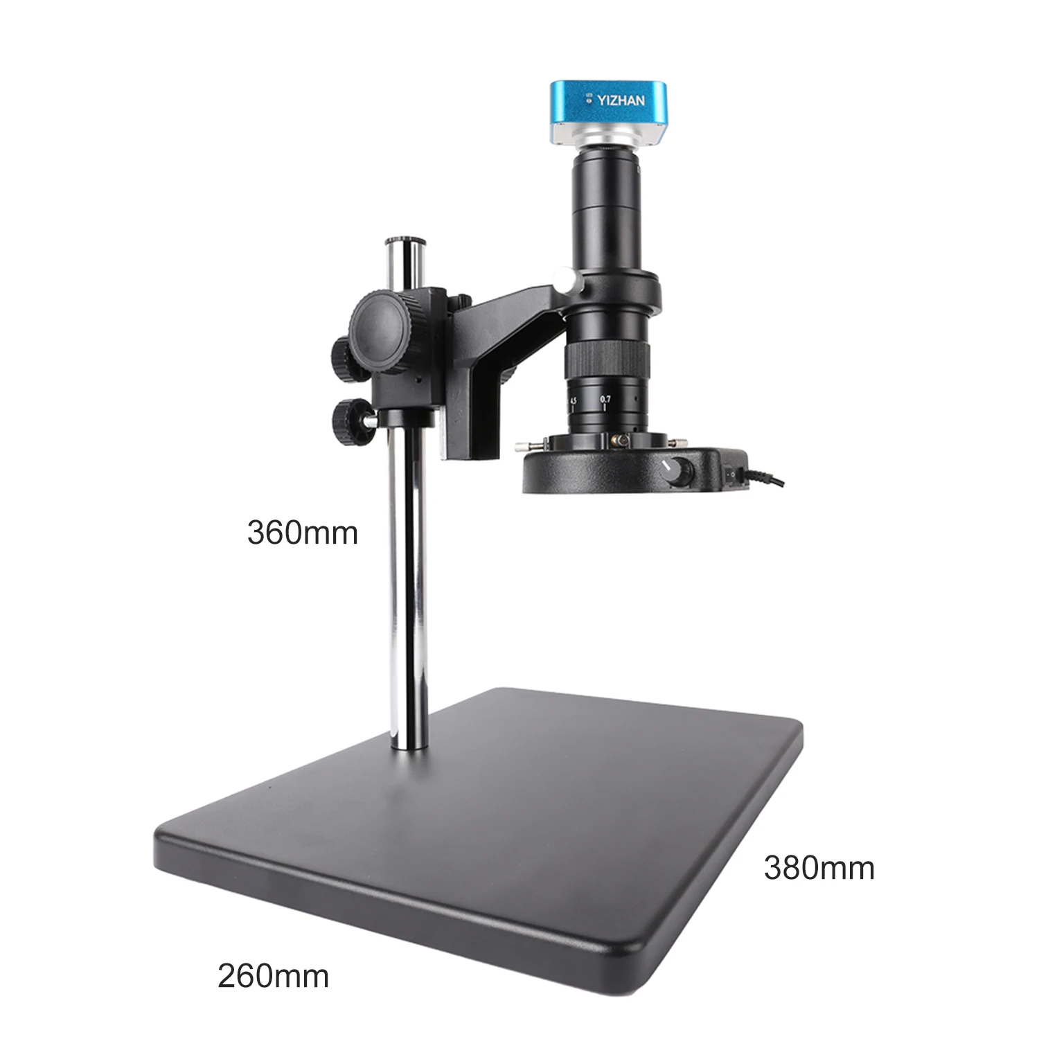 

HD 1080P HDMI Microscope Camera Suit Software Operation 48MP Camera + 1-180X Zoom C Mount Lens +56 LED Light +Bracket For Repair