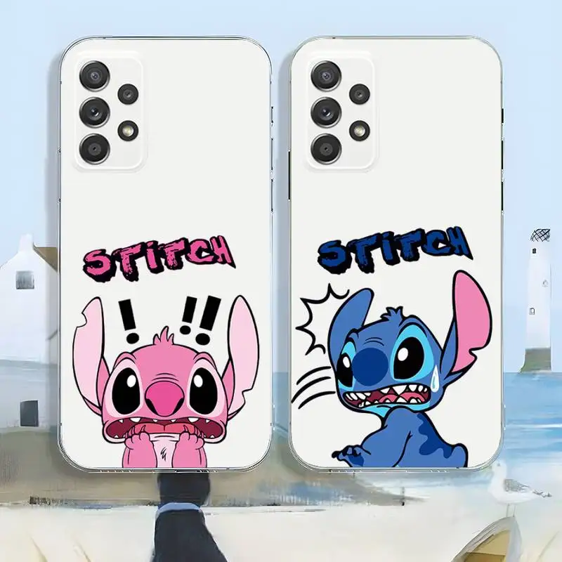 

Cute Stitch For Gift Phone Case Transparent For Samsung S20 S30 S21 Ultra S20fe S6 S7Edge S7 S8 S9 S10 S20 S30 Plus S10E