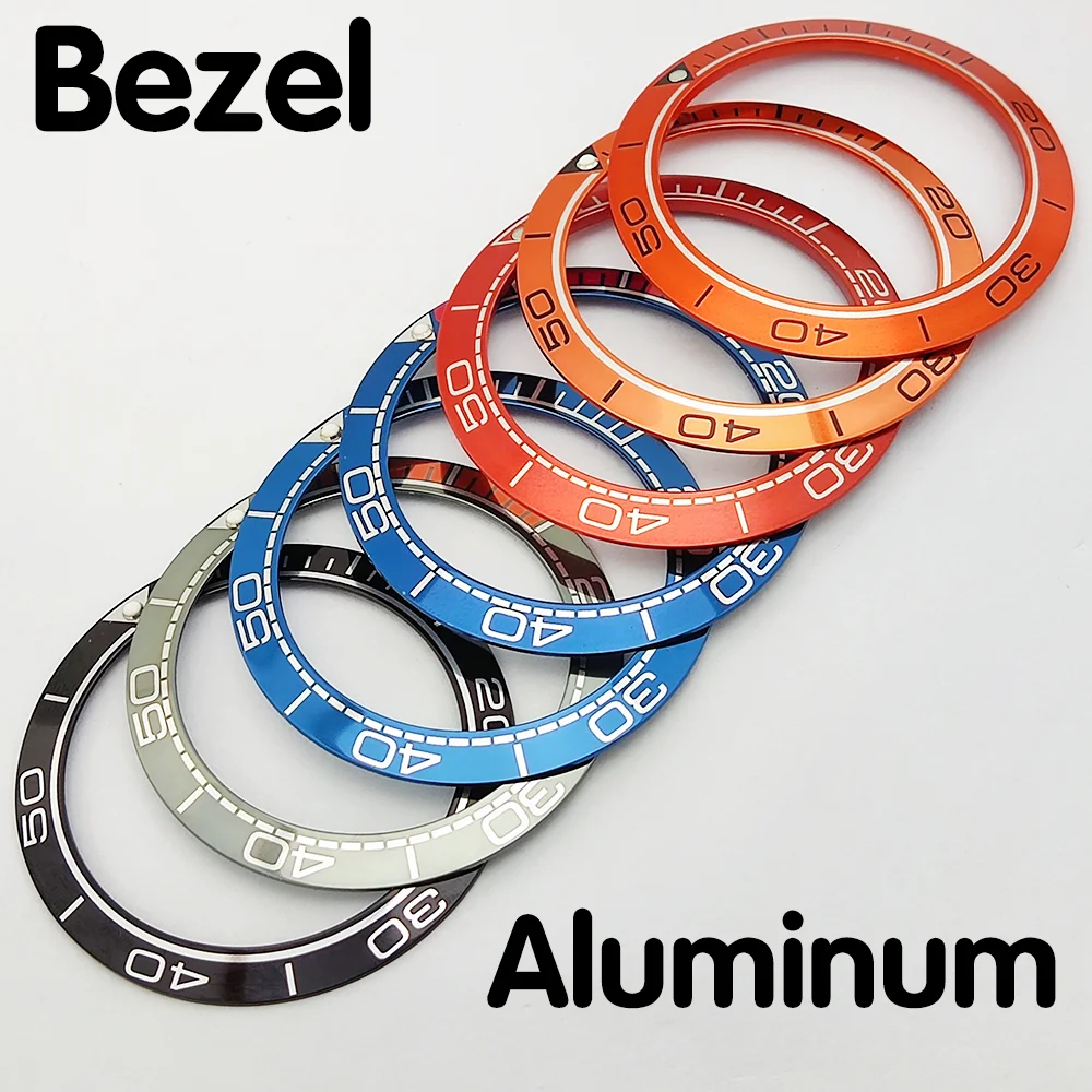 Алюминиевый безель 41 5 мм зеленый светящийся подходит для корпуса часов 43