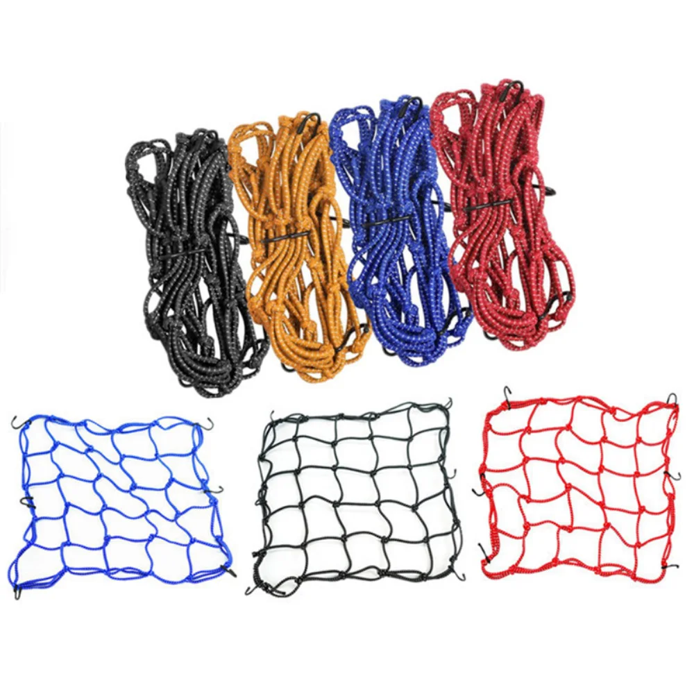 

Motorcycle Luggage Net Bike 6 Hooks Hold down Fuel Tank Luggage Mesh Web Bungee Scooter Motorbike 6 Hooks Storage Net 40x40cm