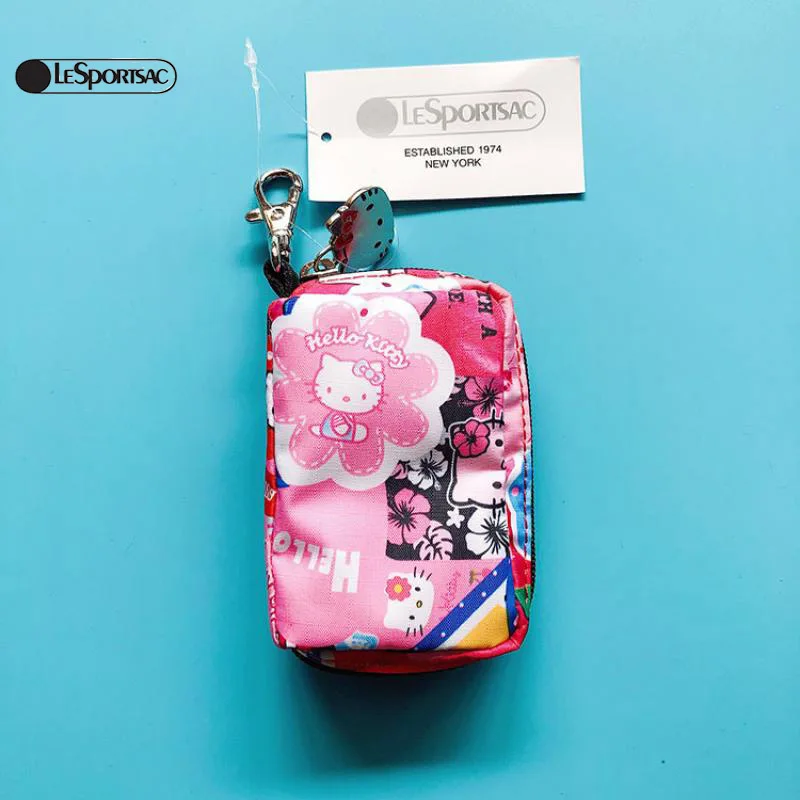 

Kawaii Sanrio Hello Kitty Snoopy Lesportsac Miffy Anime Cartoon Cute Multifunction Car Key Case Clutch Coin Purse Toys for Boys