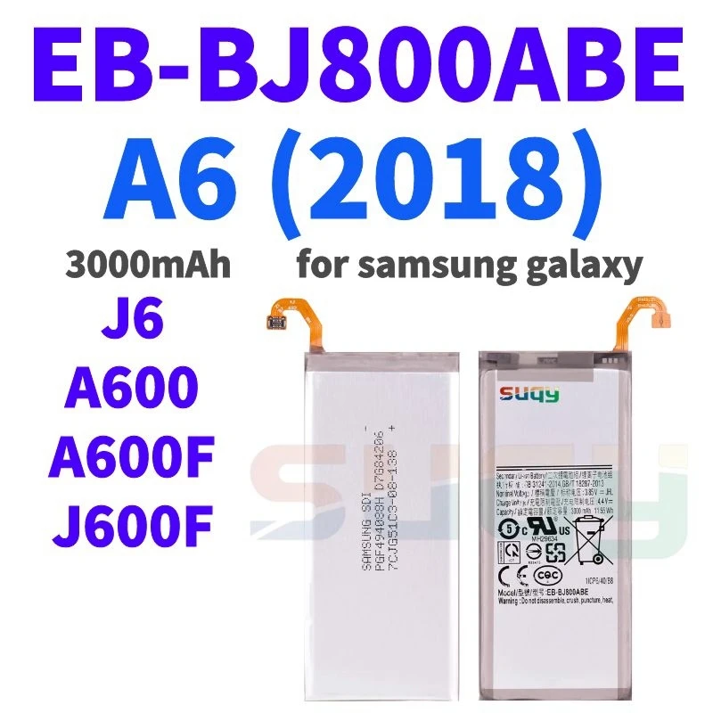 

suqy for Samsung A6 2018 j6 on6 Battery Original Replacement Battery for Samsung Galaxy A6 2018 j6 on6 Bateria A6 2018 j6 on6