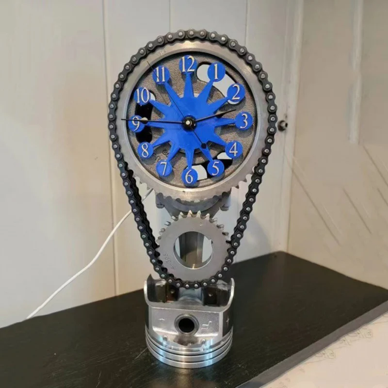 

Винтажные механические настольные часы с ветром, металлическая цепь, вращающиеся антикварные часы, художественное украшение, домашний персонализированный Декор