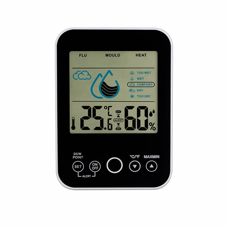 

Цифровая метеостанция с ЖК-дисплеем, комнатный термометр-гигрометр, датчик влажности, монитор здоровья, измеритель влажности