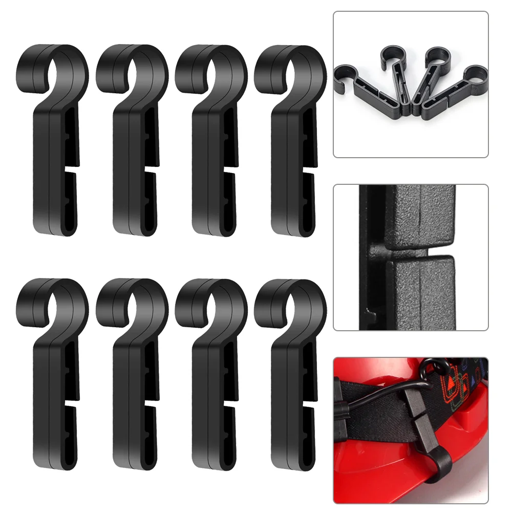

8 Pcs Plastic Hooks Hanging Non-slip Buckle Hardhat Headlamp Clips Headlights