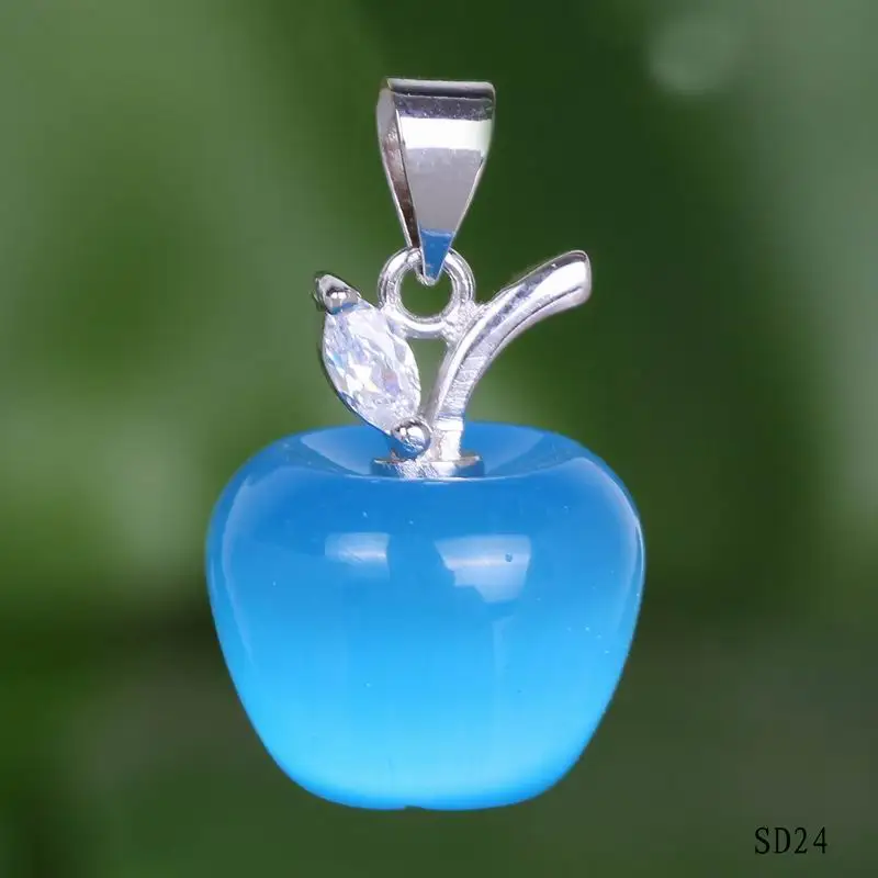 

ANGLANG Fashion Luck Cat Eye Stone Pendant Necklace for Women Jewelry Lovely Dolphins Female Elegant Necklaces & Pendants