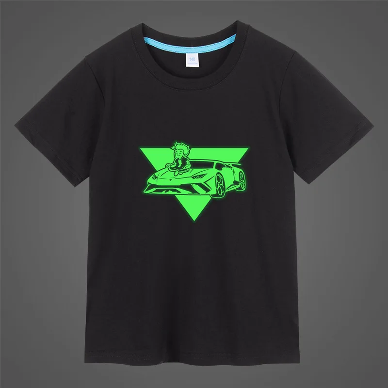 Светящаяся детская хлопковая Футболка Merch A4 с ламбой светящаяся повседневная