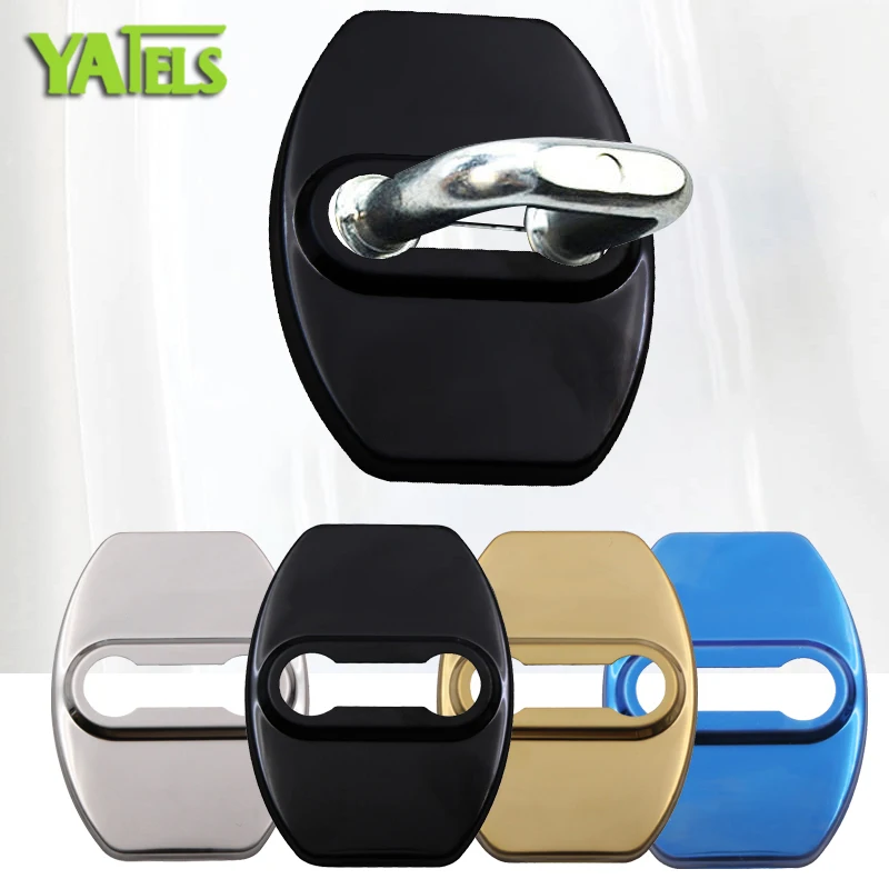 

4pcs Car Door Lock Protection Cover Stickers For TRD Toyota Avensis Auris Celica Hilux Corolla Camry RAV4 Cruiser Accessories