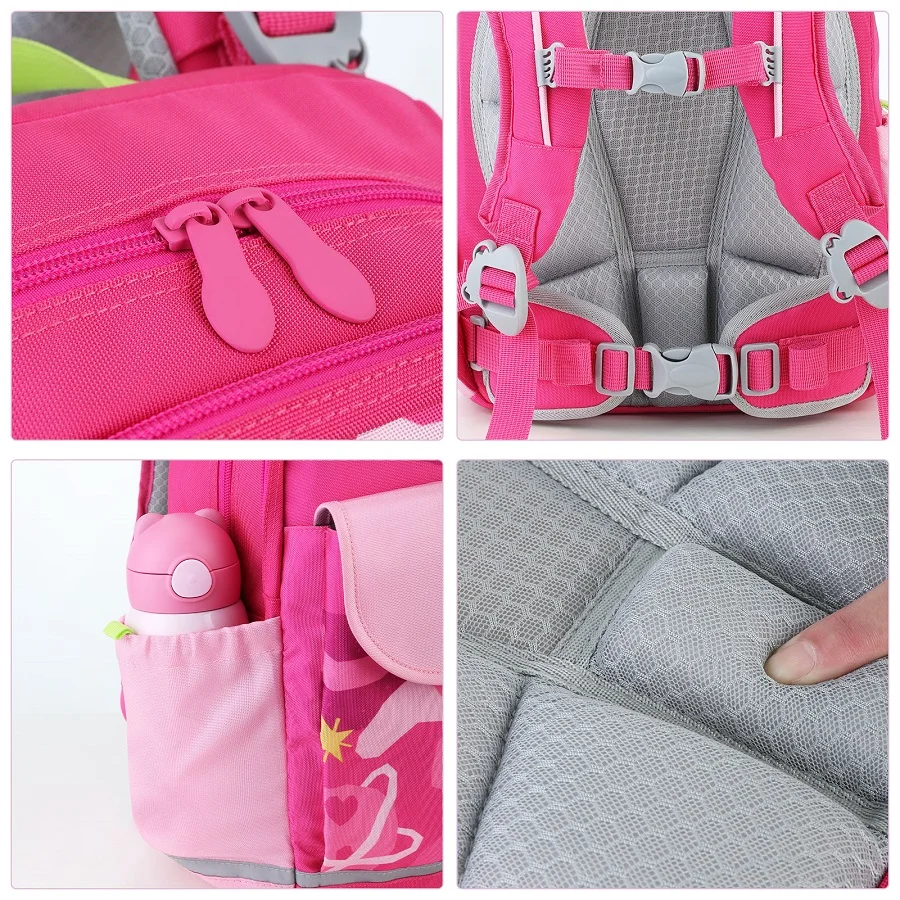 Kids Orthopedic Schoolbag Backpacks Satchel Girls 1-5 Grade Cartoon Space Cat School Bags for Children Gifts Knapsack