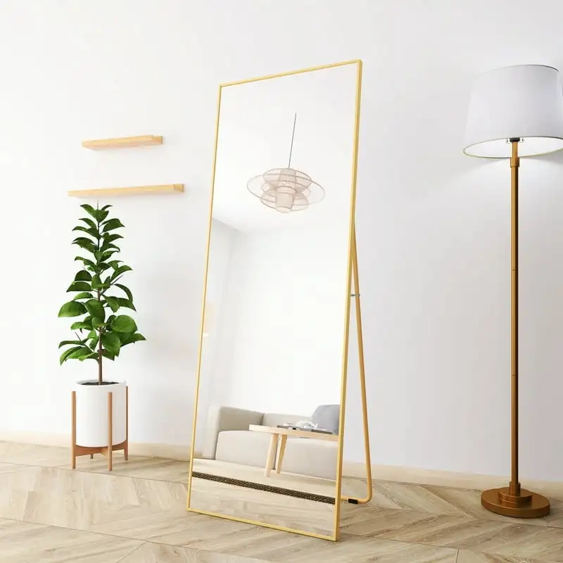 

Length Mirror 65"x22" Gold Rectangular Body Dressing Floor Mirrors