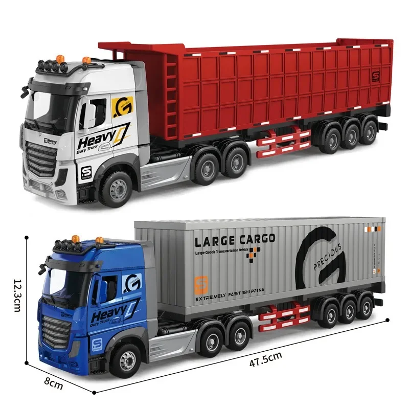 Радиоуправляемый автомобиль большой контейнеровоз 9 каналов сплав