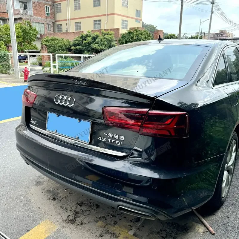 Фото Спойлер-диффузор на крышку багажника в стиле HK для AUDI A6 S6 C7 Sedan 2012-2018, автозапчасти №1