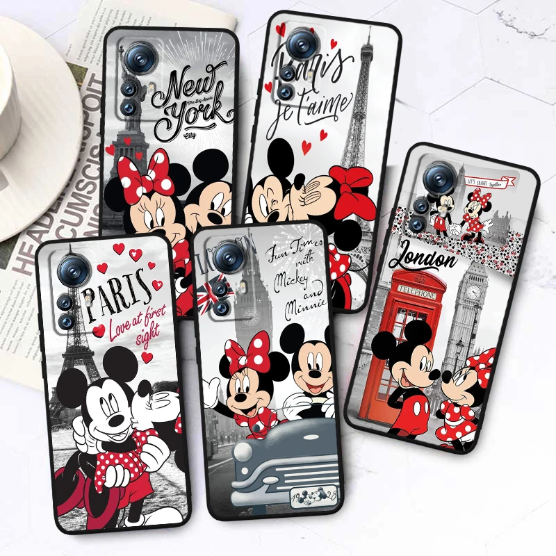 

Mickey Minnie French Couple Phone Case For Xiaomi Mi 13 12T 12S 12X 12 11 11T 11i 10T 10 Pro Lite Ultra 5G Fundas Black Cover
