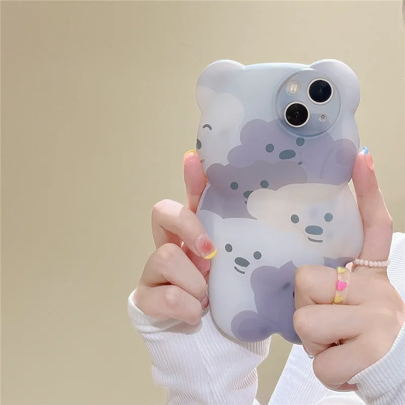 

Cartoon full screen bear apple 11/12 for iPhone14PLUS/13PROMAX mobile phone case XSXR