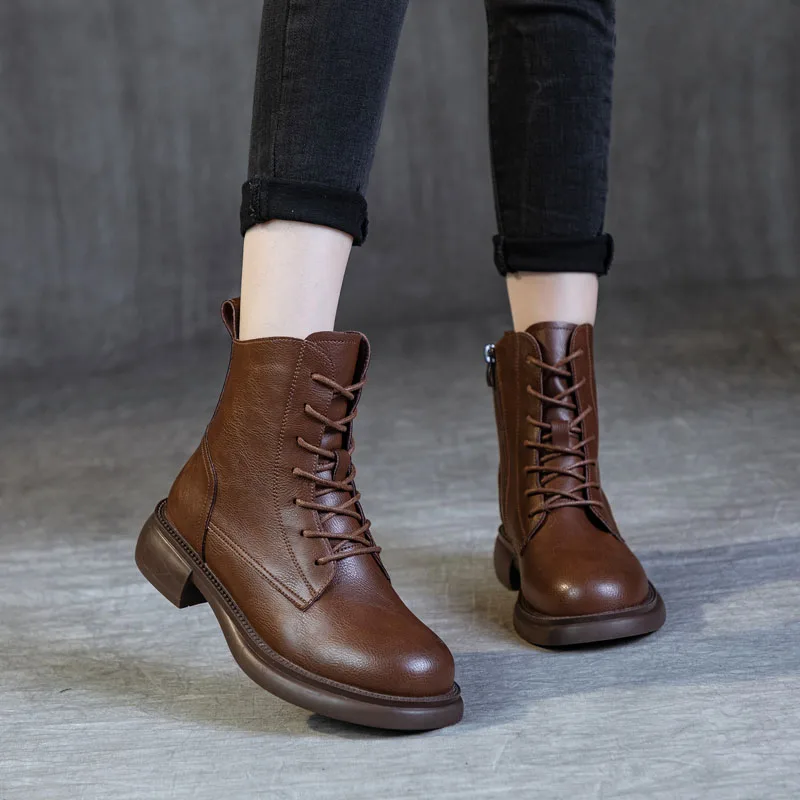 DRKANOL женские ботинки 2024 качественная натуральная воловья кожа Осень-Зима