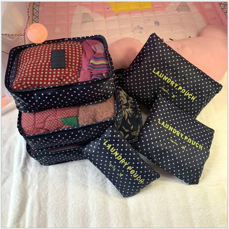 Travel Packing Cubes 6/1pc set Fashion Waterproof Large Capacity Clothing Sorting Organize Bag Storage Package clothes organizer