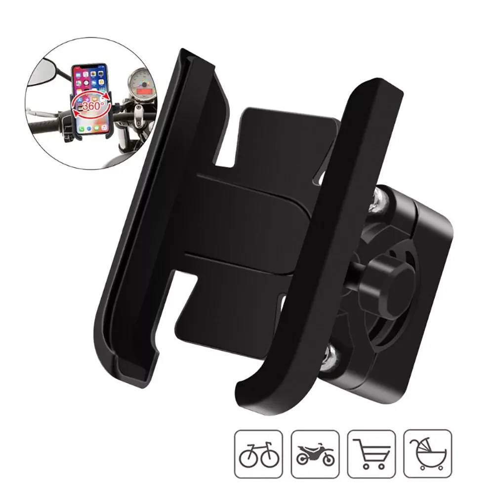 

Motorcycle Bike 4-6.5 Inches Phone Holder 360 Rotatable Handlebar Rearview Mirror Phone Stand Bracket For IPhone