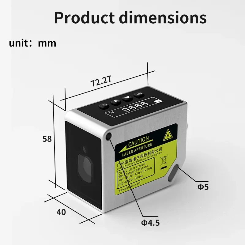 FUWEI FLR-5000N-UIR IP67 OLED цифровой CMOS промышленный датчик высокоскоростного измерения