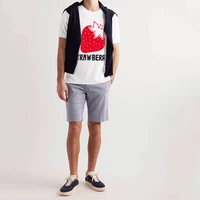 mens luxury brand tshirt strawberry printed multiple colour cotton t shirt male short sleeve street fashion loose 300g tops tee