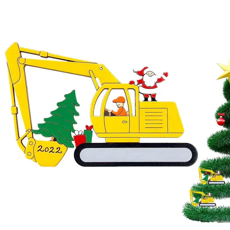 

Деревянная подвеска-экскаватор для рождественских украшений