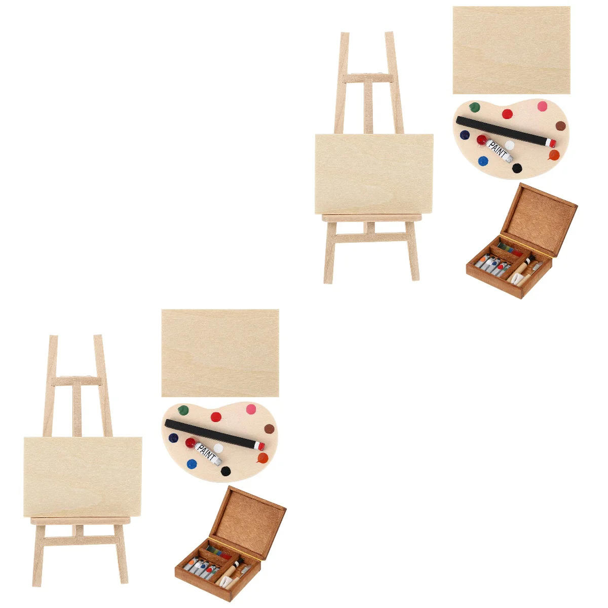 

Mini House Oil Craft Adornment Children Painting Miniature Accessory Pens Model Landscape Kids Picture Watercolour Crafts Wooden