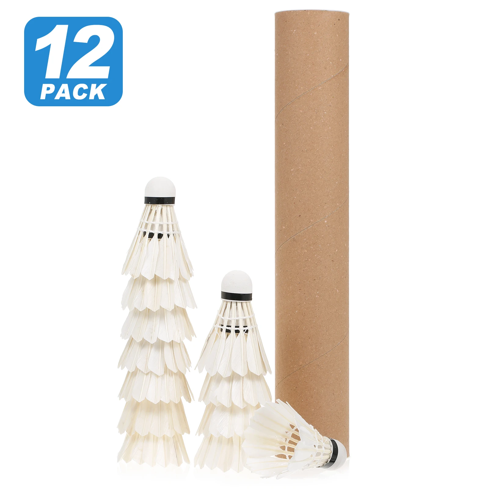 

12Pcs Badminton Shuttlecocks Outdoor Sports Badminton Balls Windproof Shuttlecock with Great Stability and Durability High Speed