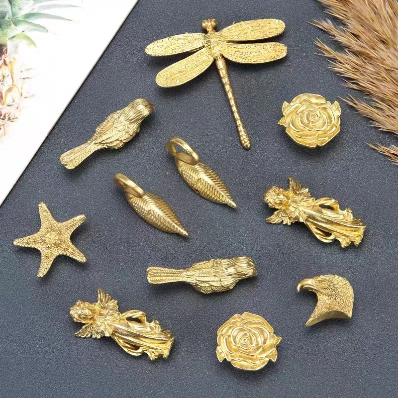 

Brass Cabinet Knob Handle For Furniture Kitchen Drawer Handles Cabinet Pulls Drawer Knob Gold Dresser Knob Plant Animal Handle