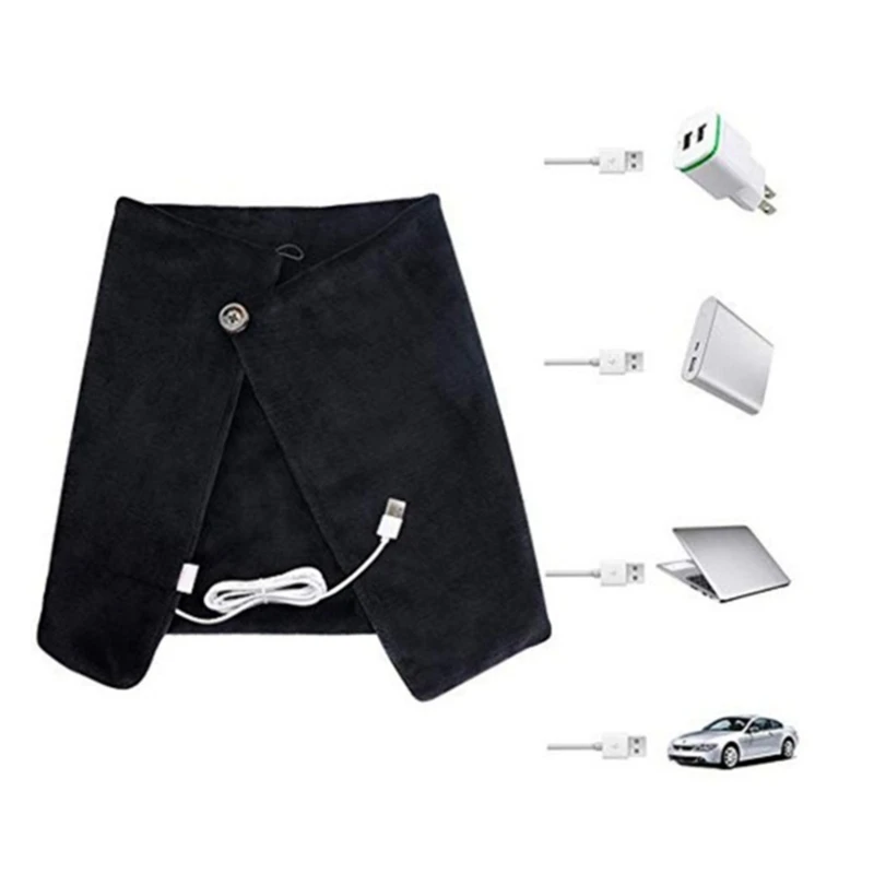 

Шаль с электроподогревом и USB-портом, теплая зимняя шаль, подарок для мужчин и женщин, книга для чтения и письма